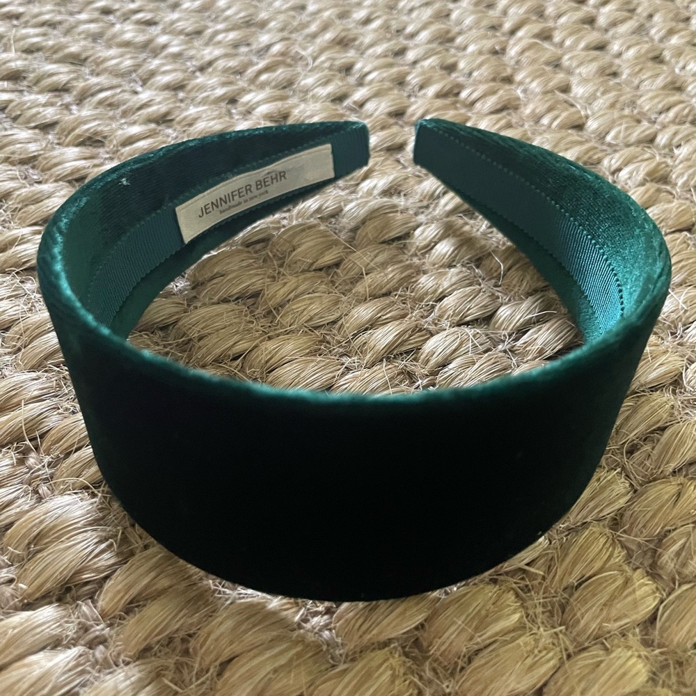 Jennifer Behr Green Velvet Headband